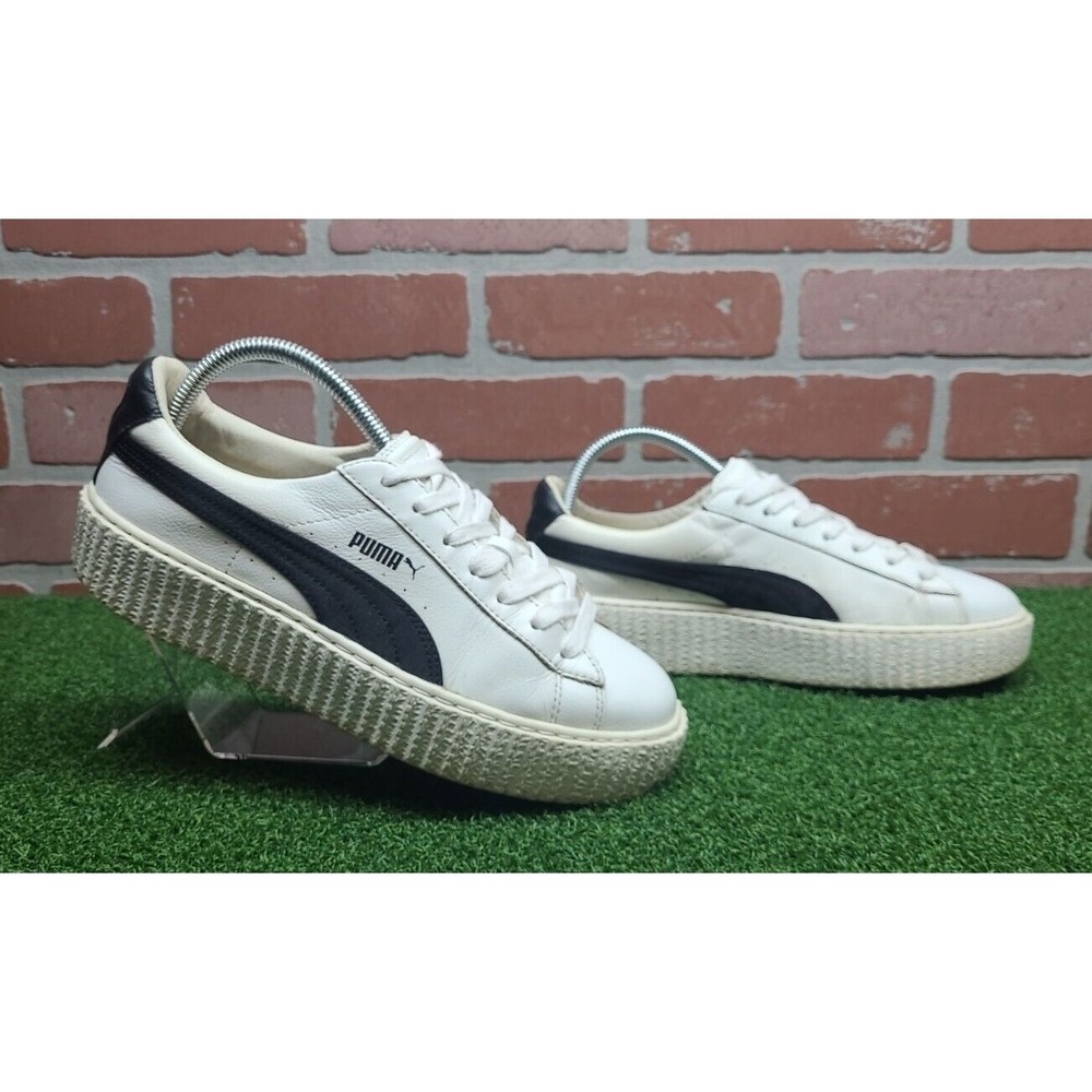 Puma Rihanna Creeper Fenty Leather Traditional White Black 364462 01 Sz 8.5 - Picture 4 of 12